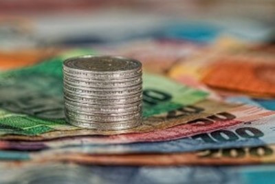 計算された紙幣と貨幣